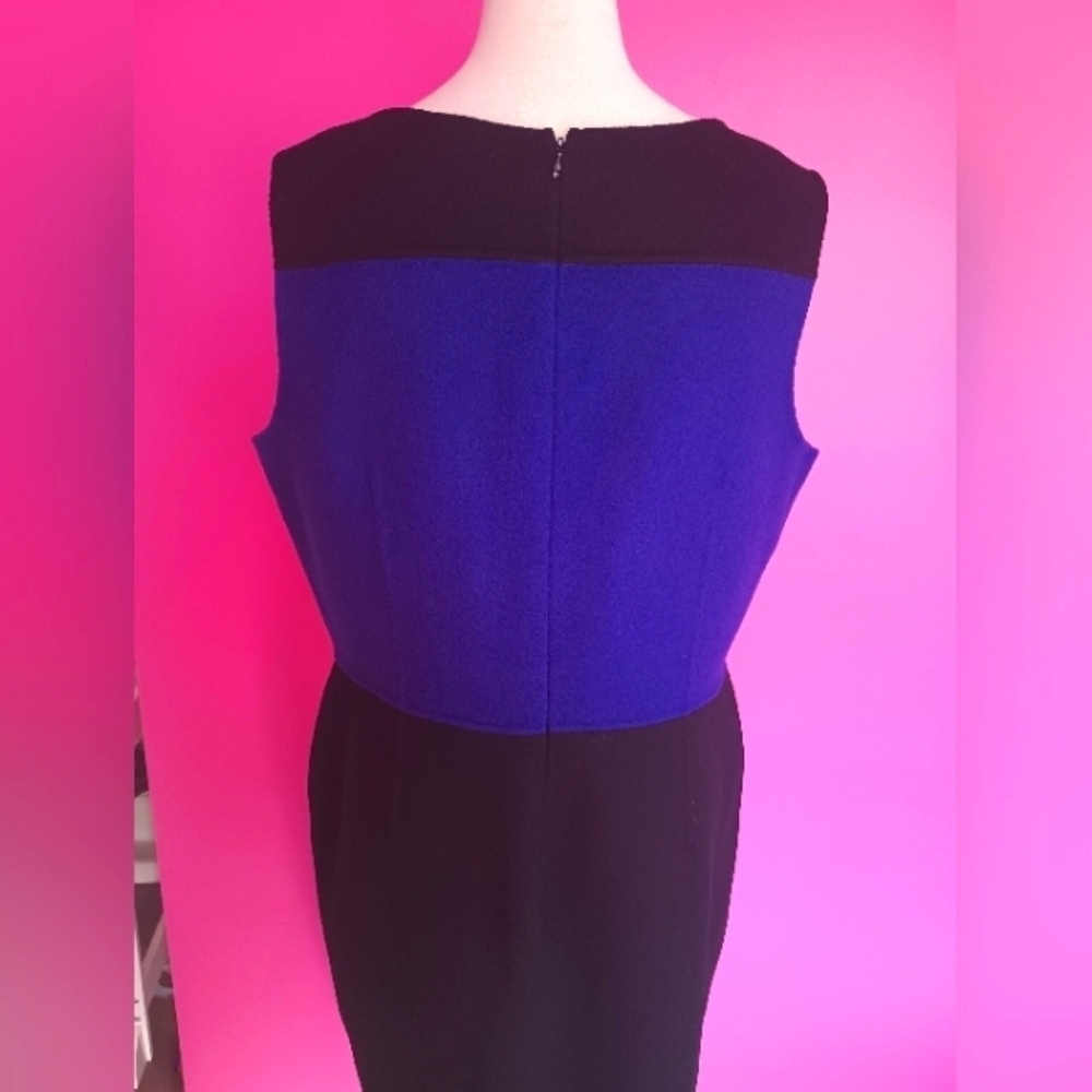 Talbot's Ladies Blue & Black Wool Sheath Dress (NWT!) MSRP $229 - Picture 6 of 8